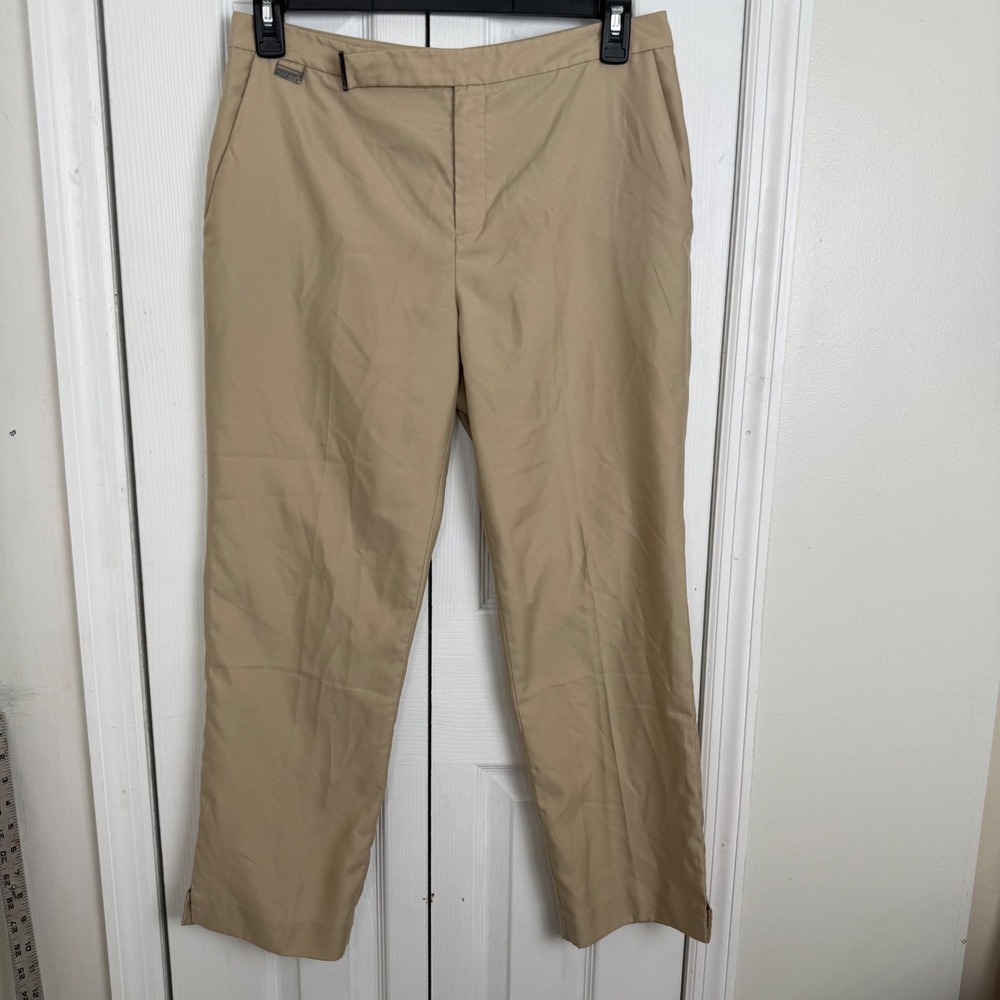 Lauren Active Ralph Lauren Pants Size 8 Tan Khaki Straight Leg Minimalist Office